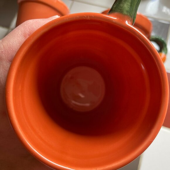 Terracotta pot-style coffee/tea mugs with vegetable handles - Picture 5 of 11